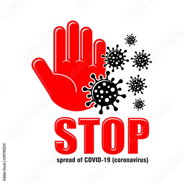 Obraz stop virus prohibit sign