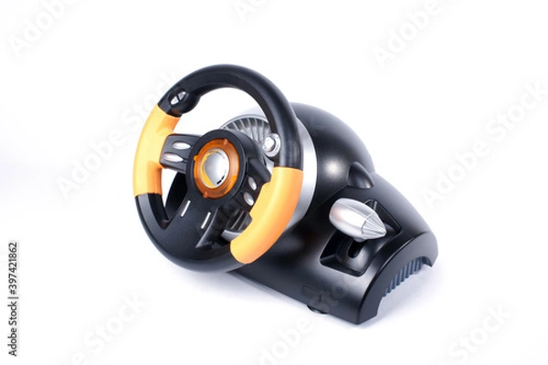 Fototapeta computer steering wheel