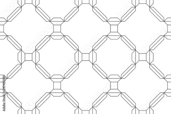Fototapeta 
Geometric shapes on a white background. Seamless illustration. Vector illustration