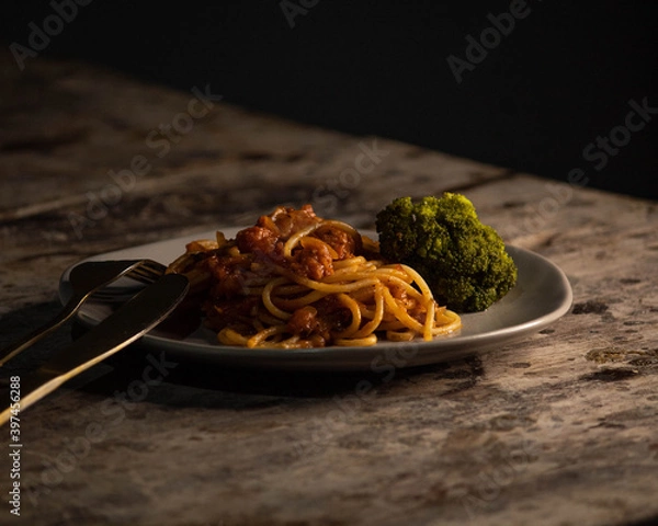 Obraz spaghetti with tomato sauce
