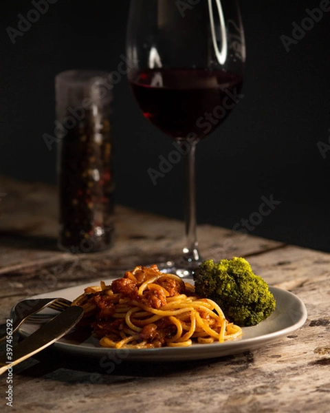 Obraz spaghetti with tomato sauce