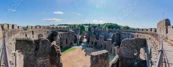 Obraz The interior of Restormel Castle-Pano