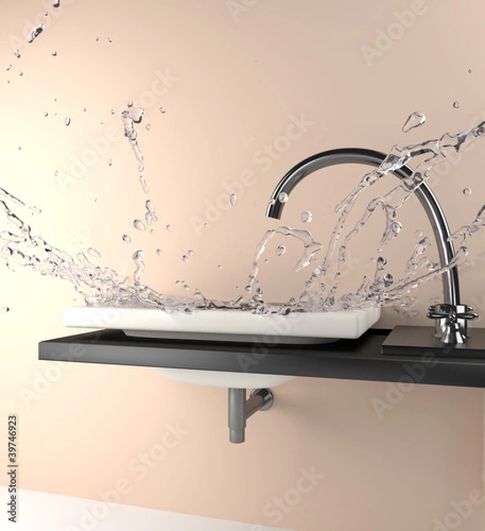 Obraz splash on the sink