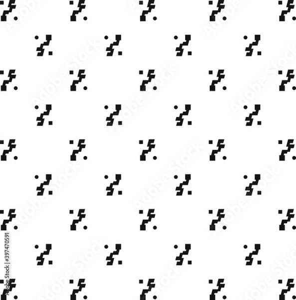 Fototapeta black and white ornament of geometric shapes, elements and lines. interesting pattern. the background.