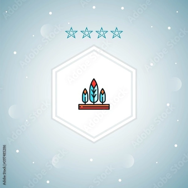 Fototapeta indian vector icons modern