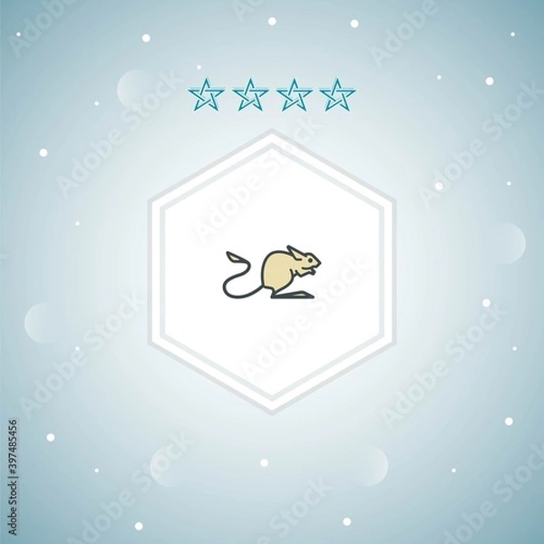 Fototapeta jerboa vector icons modern