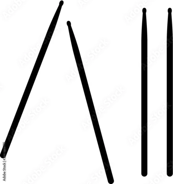 Obraz Vector illustration of the drumsticks