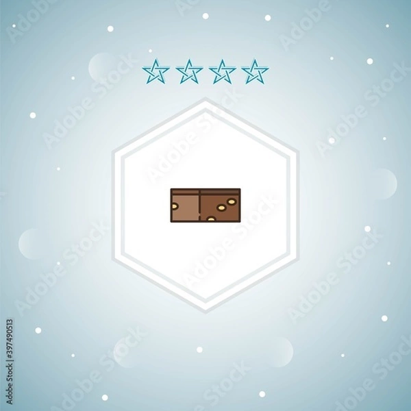 Fototapeta nougat vector icons moderns