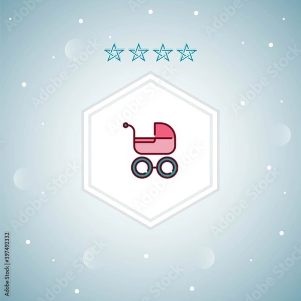 Obraz pram vector icons moderns