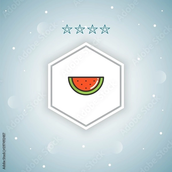 Fototapeta watermelon_  vector icons modern
