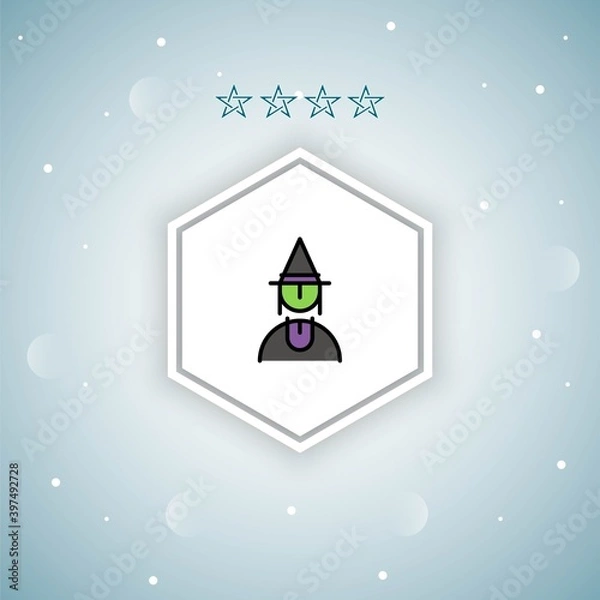 Fototapeta witch   vector icons modern