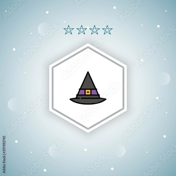 Fototapeta witch_  vector icons modern