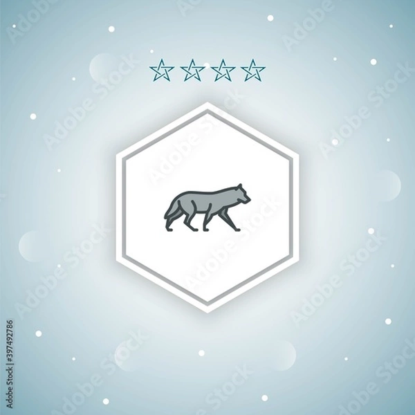 Fototapeta wolf vector icons modern