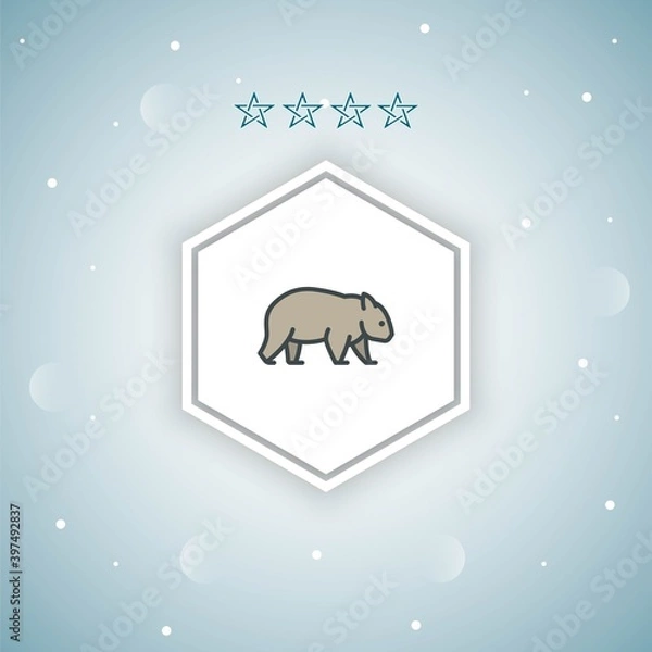 Fototapeta wombat vector icons modern