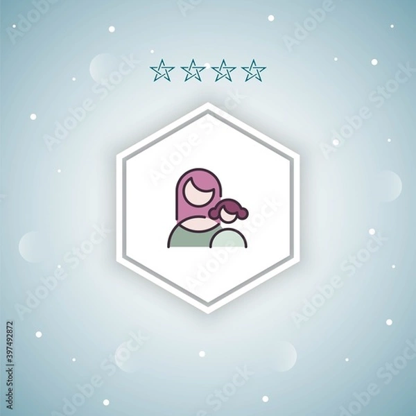 Fototapeta women   vector icons modern