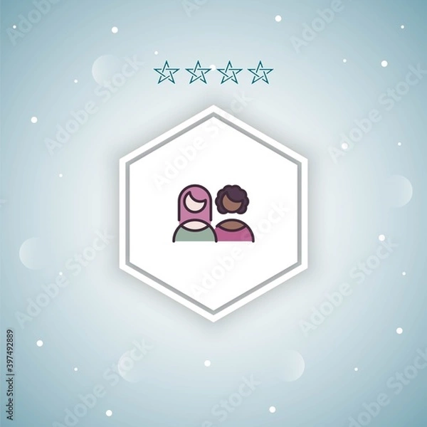 Obraz women   vector icons modern