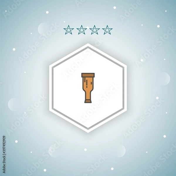 Fototapeta wooden leg vector icons modern