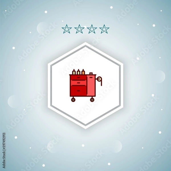 Fototapeta workplace vector icons modern