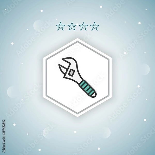 Fototapeta wrench   vector icons modern