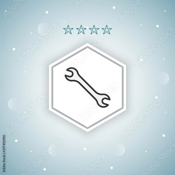 Fototapeta wrench   vector icons modern