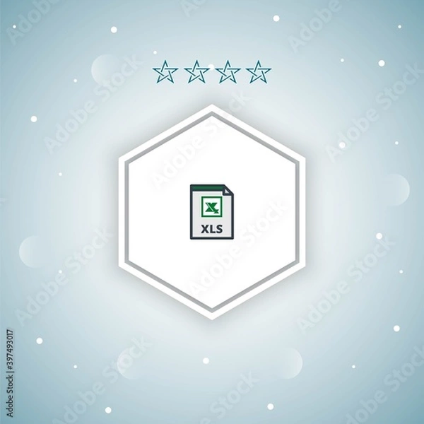 Fototapeta xls vector icons modern