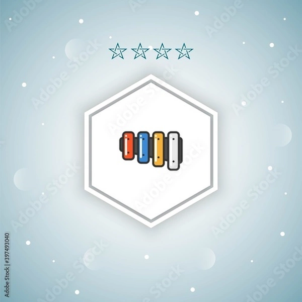 Fototapeta xylophone_  vector icons modern