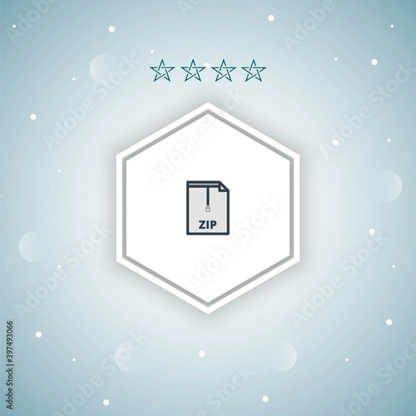 Fototapeta zip vector icons modern