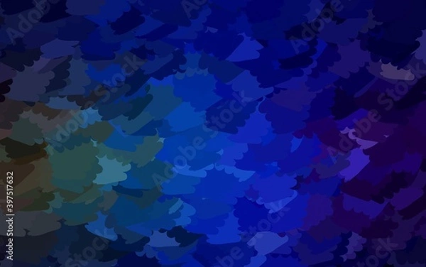 Fototapeta Dark Blue, Green vector pattern with random forms.