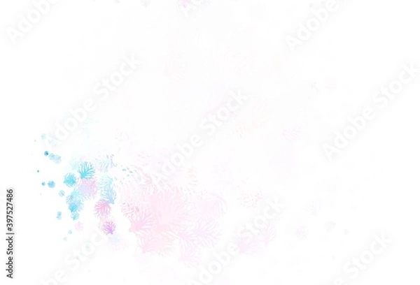 Fototapeta Light Pink, Green vector abstract backdrop with branches.