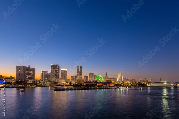 Fototapeta 横浜　みなとみらいの夜景