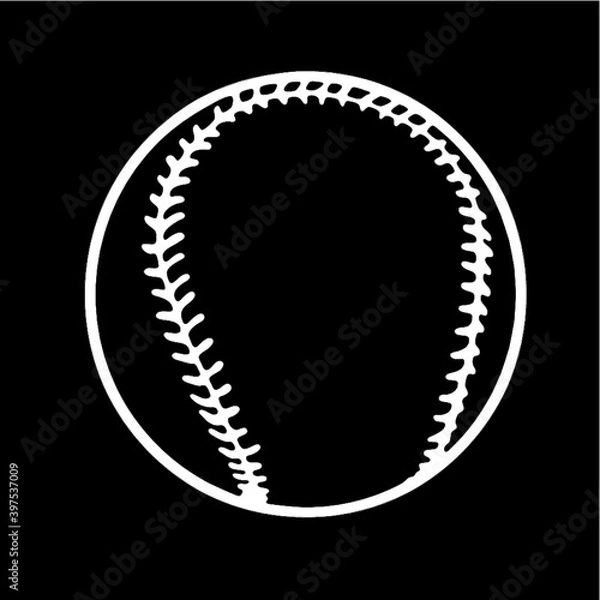 Obraz black and white baseball