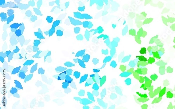 Obraz Light Blue, Green vector template with chaotic shapes.