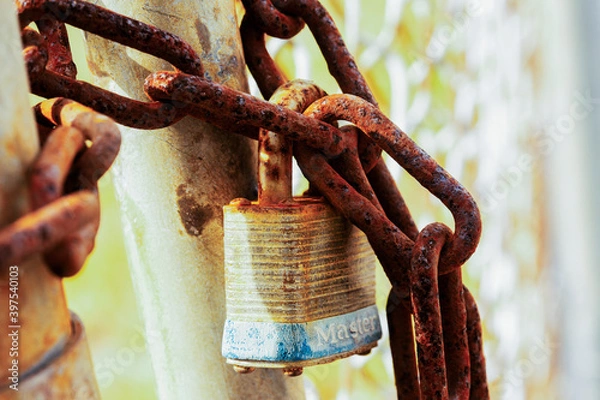 Fototapeta old padlock
