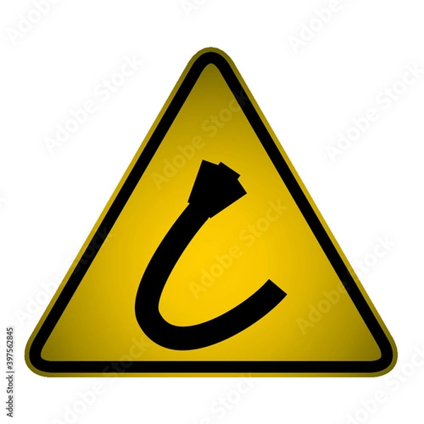 Fototapeta cable plug sign