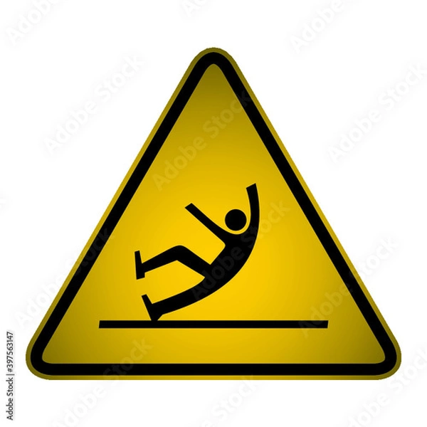 Fototapeta slippery warning sign