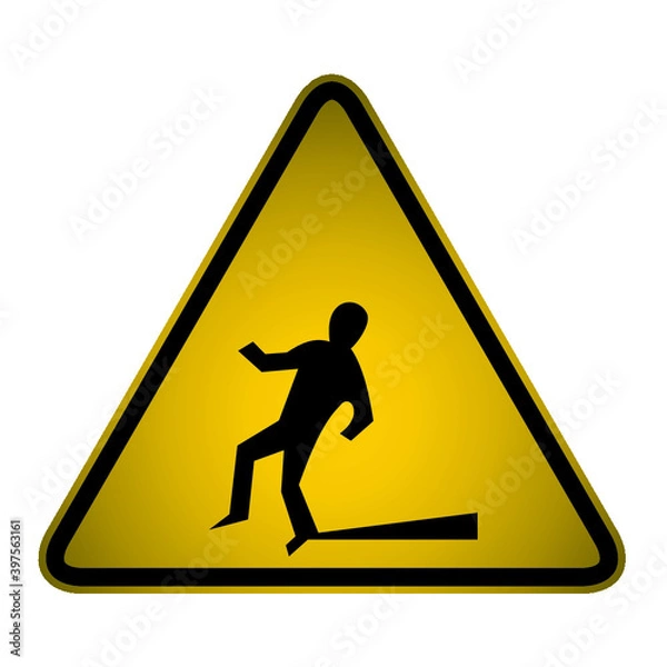 Fototapeta avoid injury warning sign