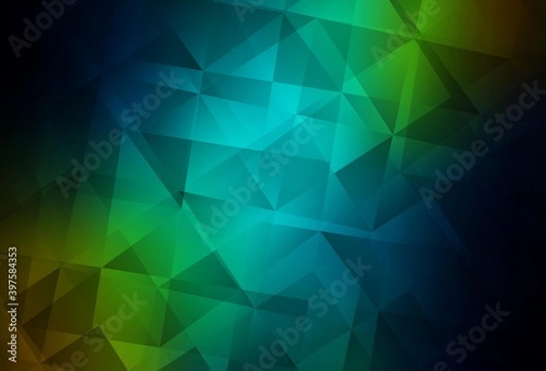 Obraz Dark Blue, Yellow vector triangle mosaic texture.
