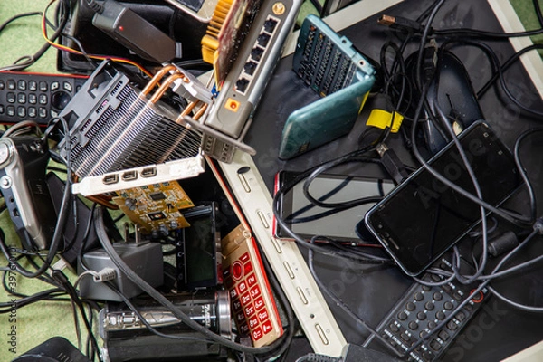 Obraz Assorted electronic products e-waste