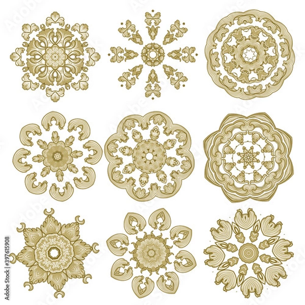 Fototapeta Vector illustration. Flowers Beautiful pattern  background