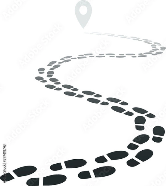 Obraz foot print icon. location icon vector