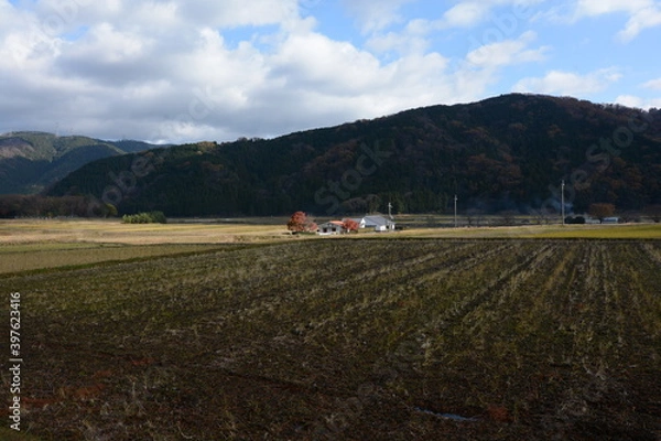 Obraz 紅葉の一軒家