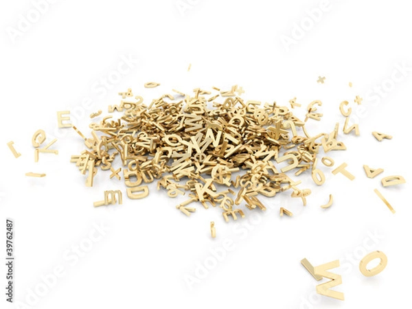 Obraz Buchstaben 3D Gold