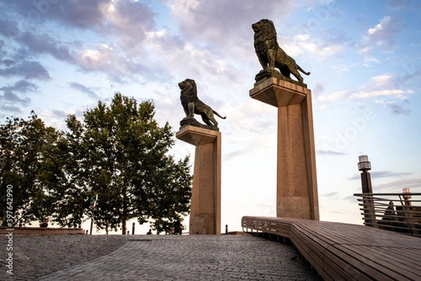 Obraz lion statue