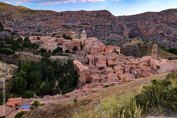 Obraz medieval village panoramic