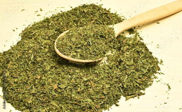 Obraz Pile of dried mint