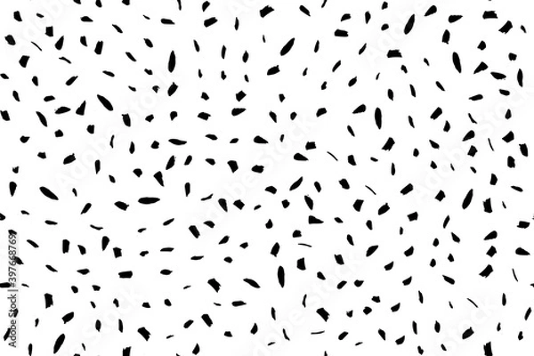 Fototapeta Hand drawn dotted seamless pattern with short brushstrokes. Texture for print, wallpaper, home decor, spring summer fashion fabric, textile, invitation background, paper