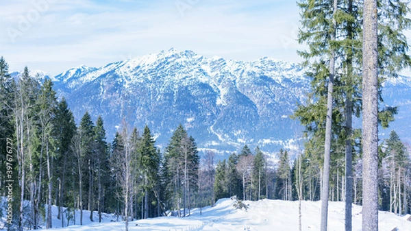 Obraz winter Alpine landscape Zugspitze mountains