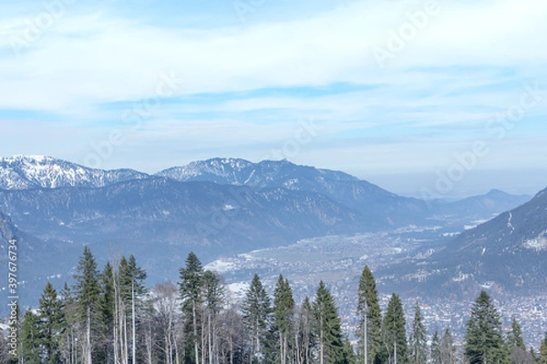 Obraz winter Alpine landscape Zugspitze mountains