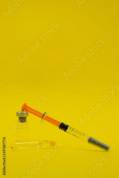 Obraz Vaccine preparation with syringe and medicine