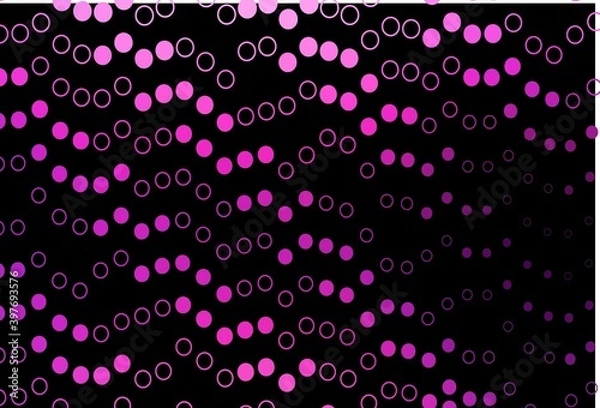 Fototapeta Dark Pink, Blue vector pattern with spheres.